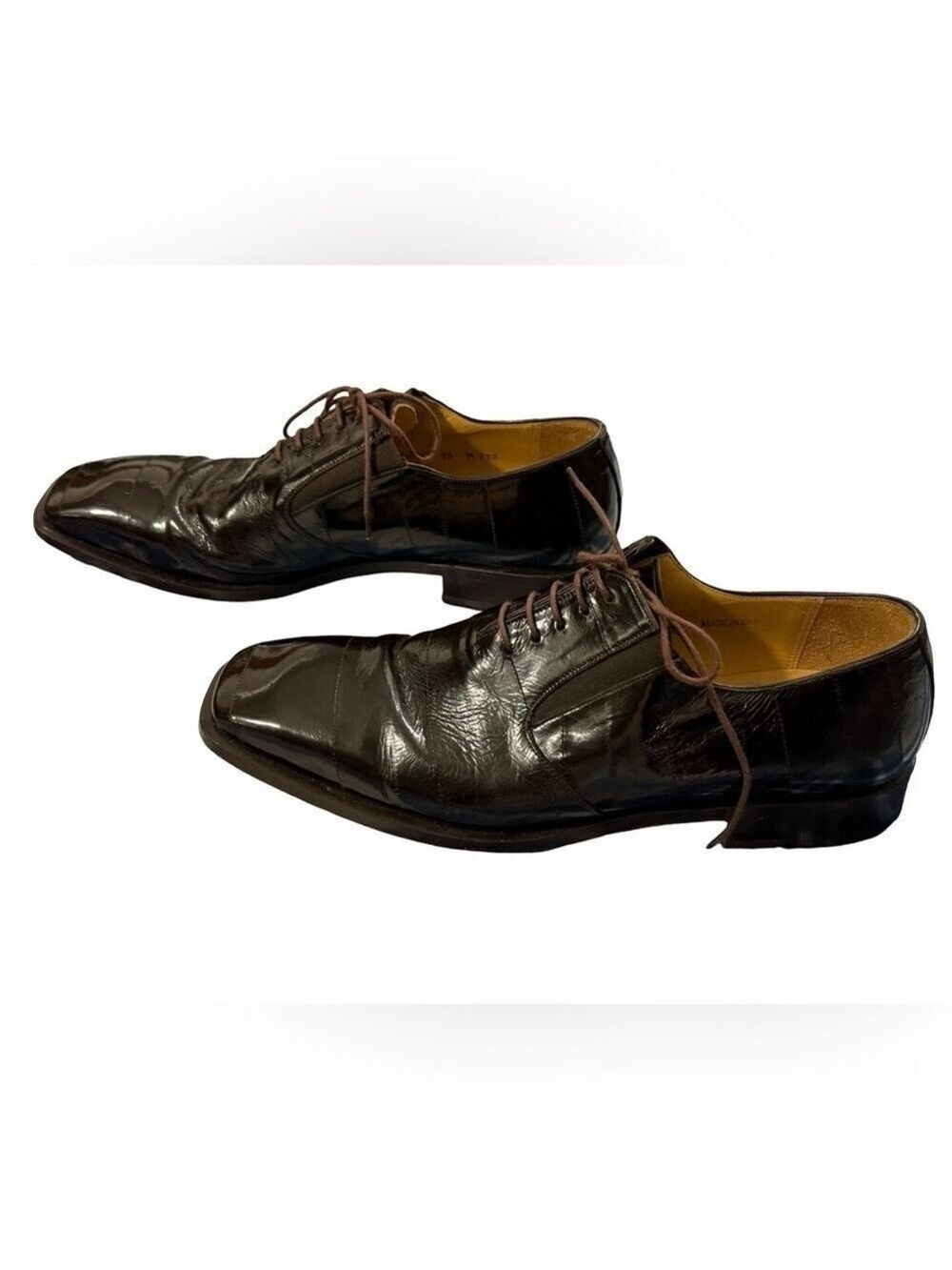 Mezlan Platinum Caspeo Brown Leather Cap Toe Oxford Dress Shoes 10M